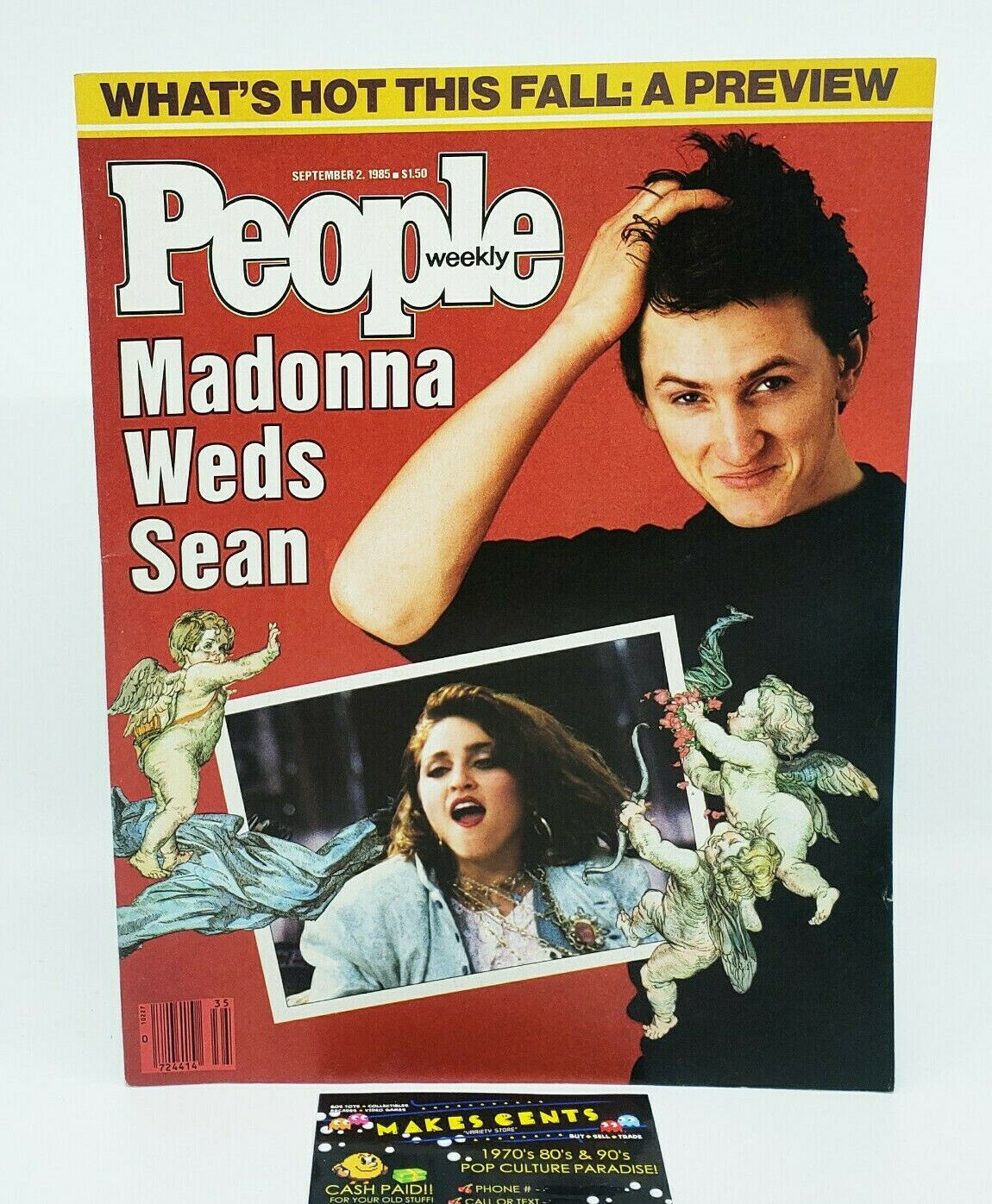 1985 - People Magazine Madonna Weds Sean Penn Vintage Cover - Sept 2