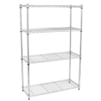 4/5 Tier Storage Rack Organizer Kitchen Shelving Steel Wire Shelves Black/chrome