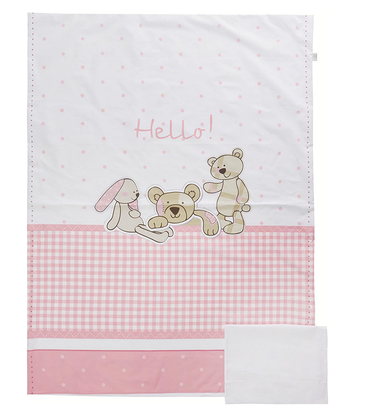Italbaby Hello Maxi Set Duvet Quilt Cover Bedding Y Pillow Without Closure
