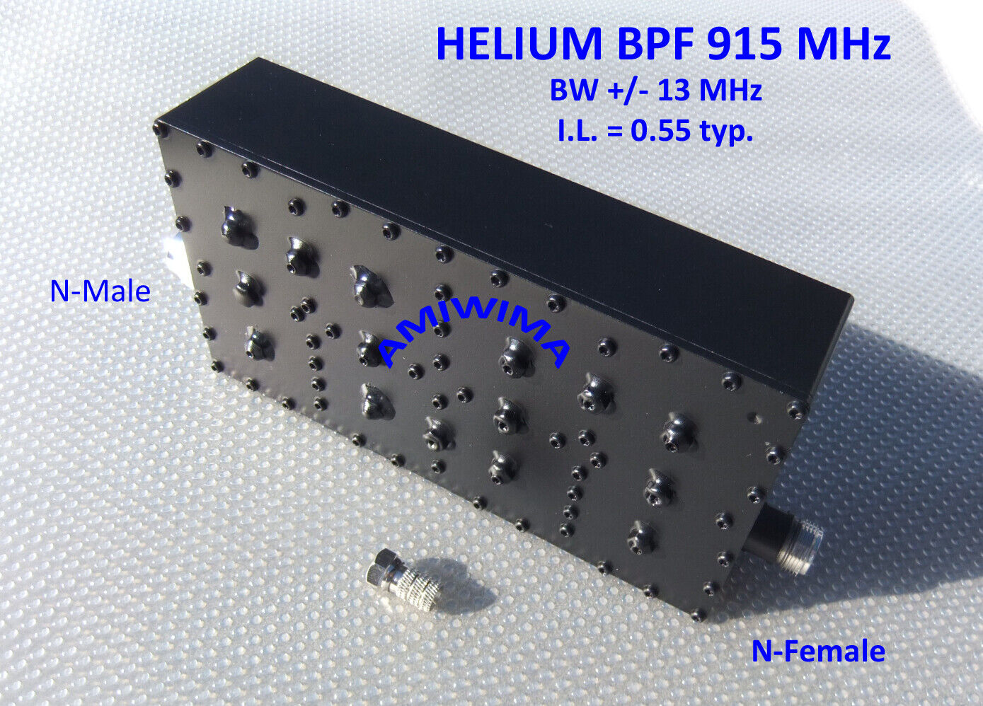 Lora Lorawan Helium Cavity Band Pass Filter 915 Mhz  Bw=+/-13mhz Sb=+/-21mhz