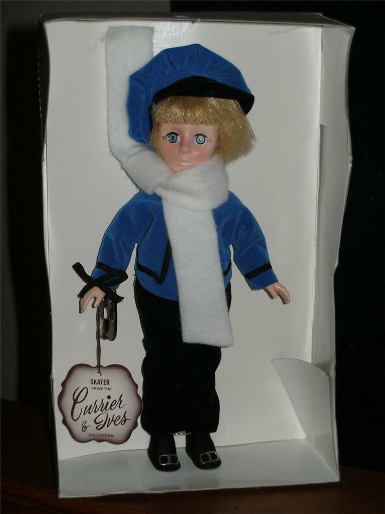 Effanbee 11" Currier & Ives Doll  - Boy - Skater -  W/ Tags Made In The U.s.a