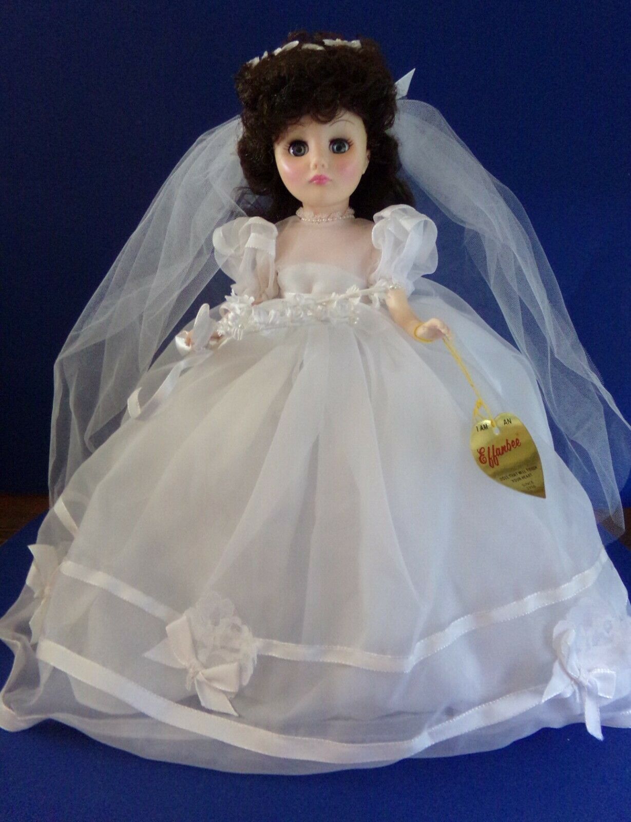 Bride Doll Effanbee 15 Inches Sleepy Eyes Brunette 1983 Garter Shoes #1526
