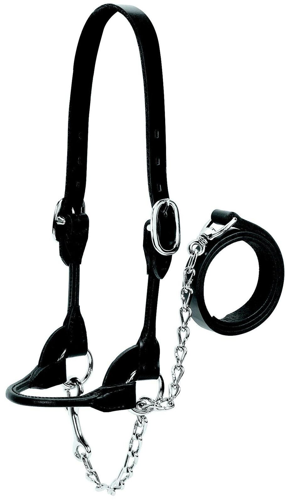 Weaver Leather Cattle Rounded Show Halter Large Black