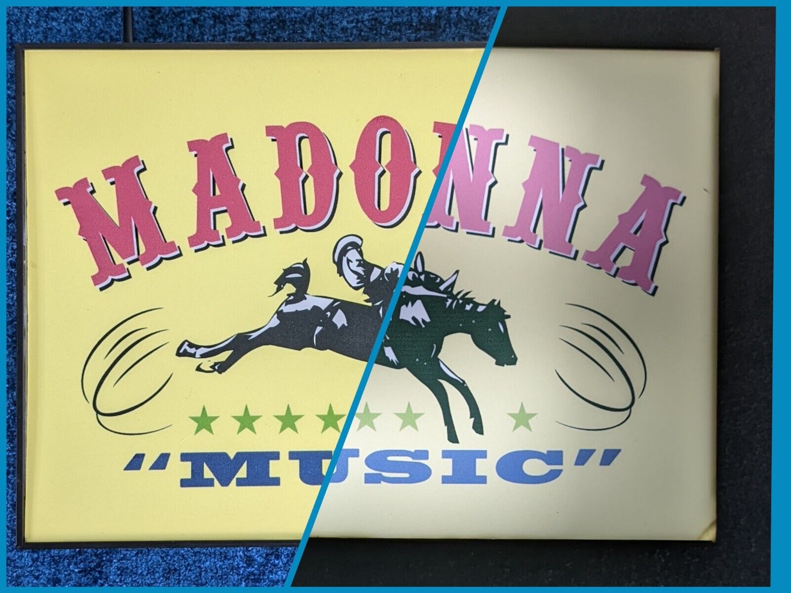 Madonna Music Album Light Up Promo Lamp Display (used & Still Working) Rare