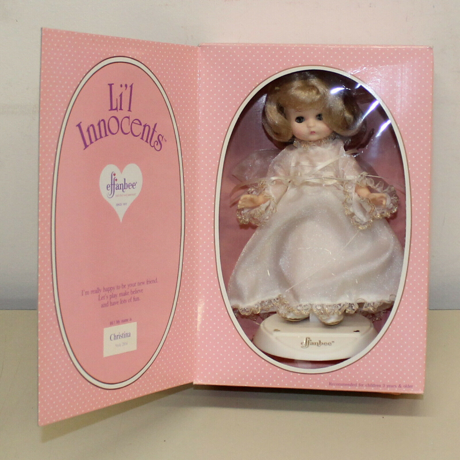 Effanbee Li'l Innocents Christina #2814 9" Vinyl Doll W/ Box