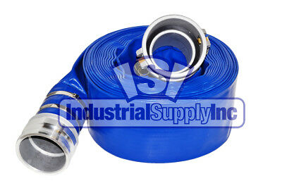 Water Discharge Hose | 3" X 50 Ft | Blue | Camlocks | Import | Industrial Supply