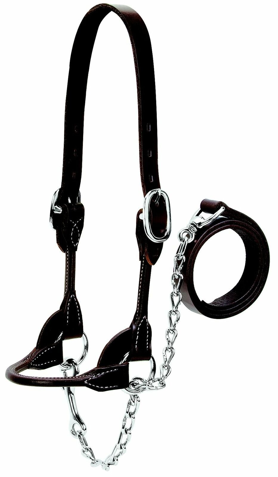 Weaver Leather Cattle Rounded Show Halter Small Brown