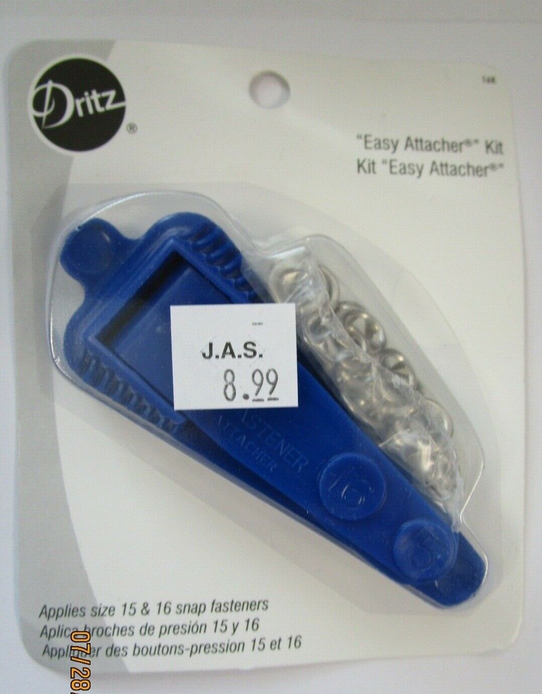 Drita..easy Attacher Kit...applies Size 15 & 16 Snap Fasteners
