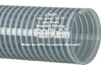 Kanaflex 112 Cl 3 Inch Water Suction Hose Clear Pvc (per Foot)